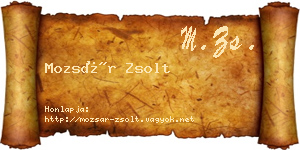 Mozsár Zsolt névjegykártya